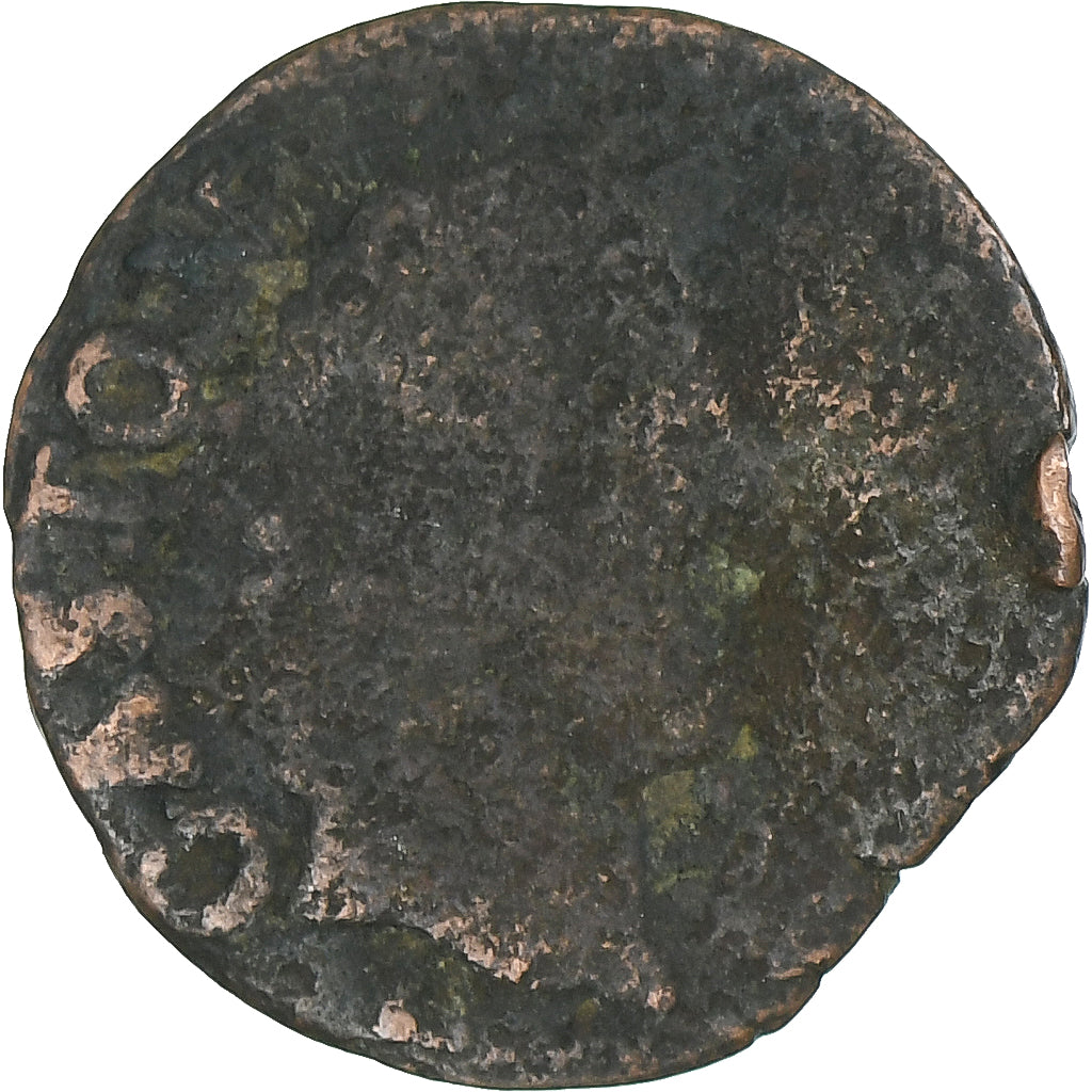 Principauté de Dombes, Gaston d'Orléans, Denier Tournois, 1653, Trévoux, B+