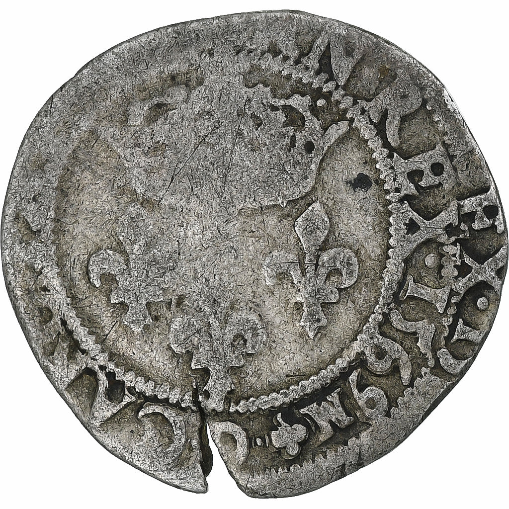 França, Charles IX, Double Sol Parisis, 1569, Lyon, VF(20-25), Lingote