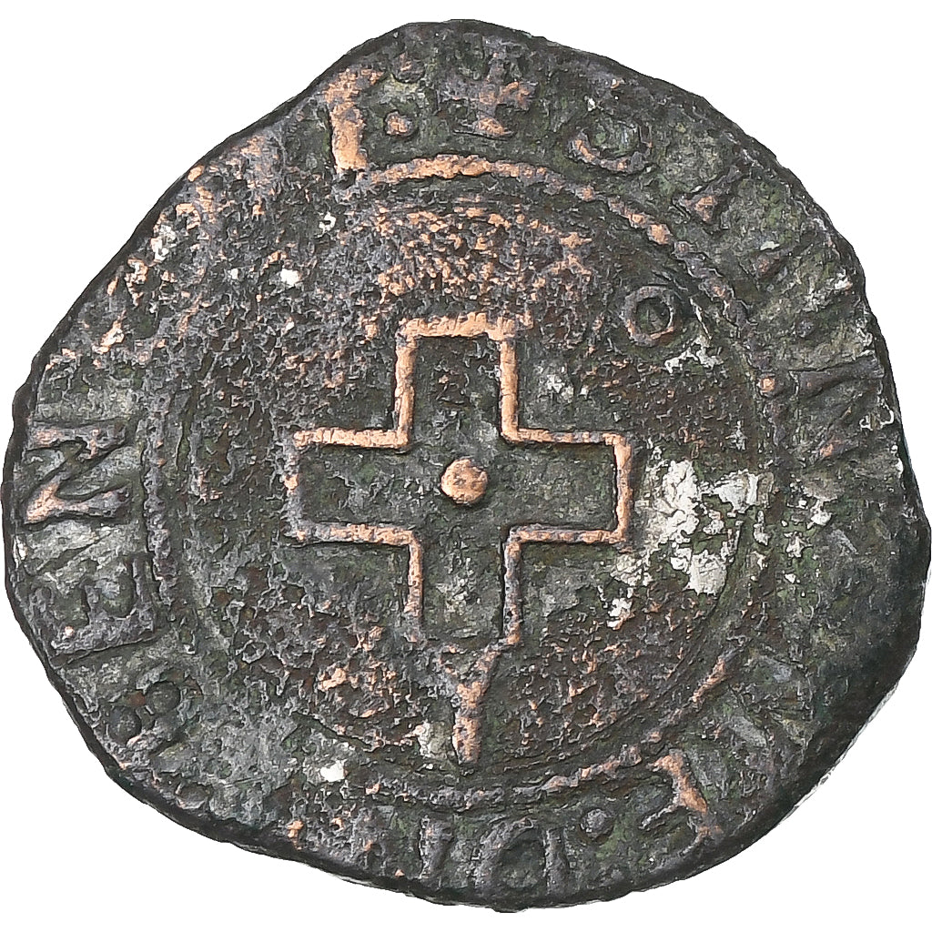 França, François Ier, Liard à la croisette, Montélimar, VF(20-25), Lingote