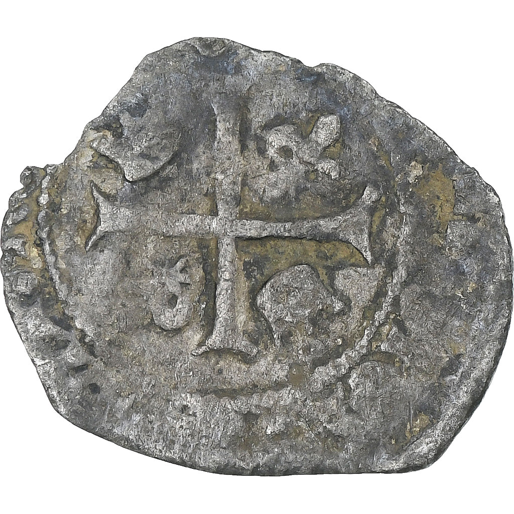 Francja, Louis XI, Liard au dauphin, VF(20-25), Bilon, Gadoury:20