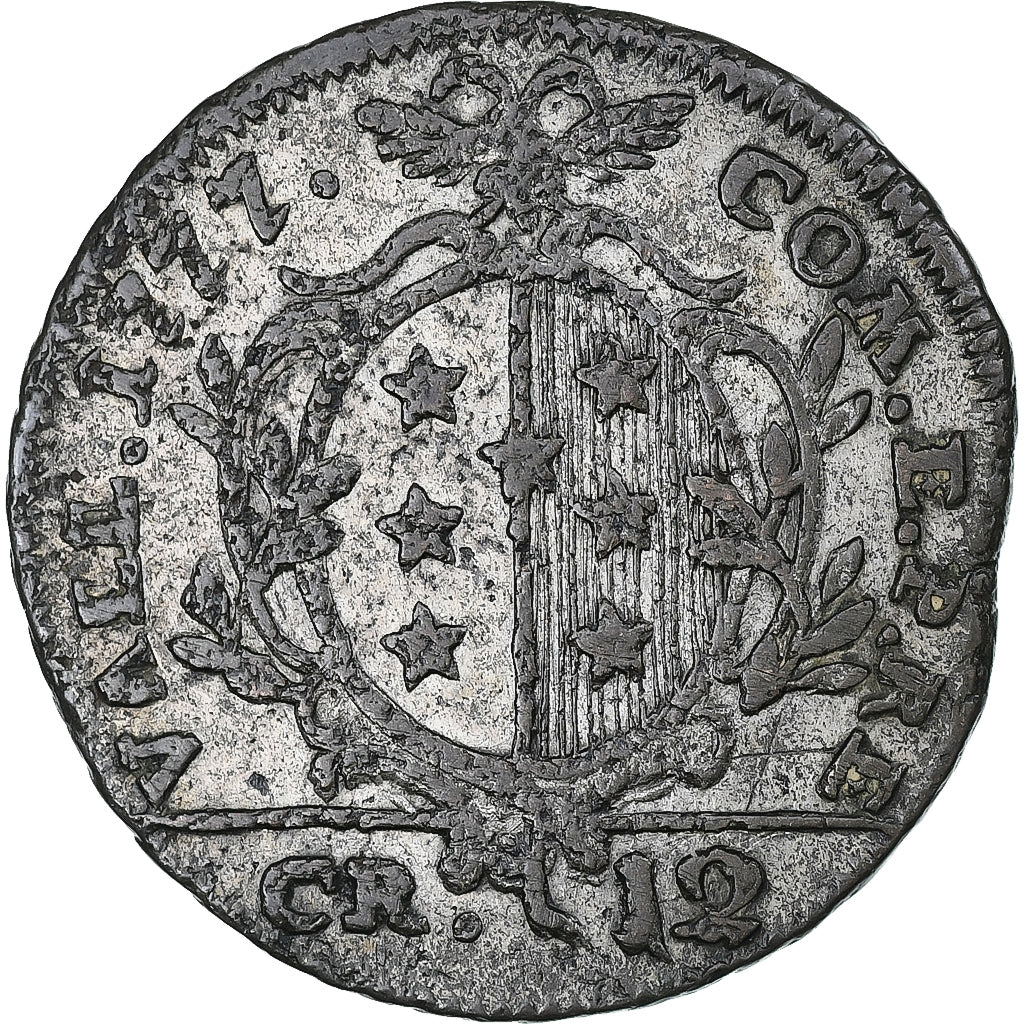 Zwitserland, Évêché de Sion (Valais), 12 Kreuzer, 1777, FR+, Billon, KM:37