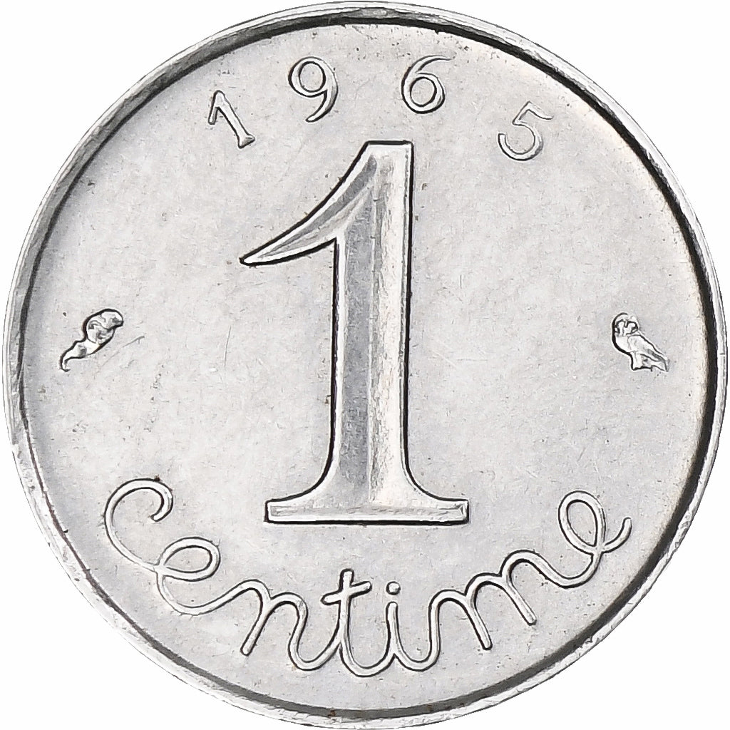 Frankrijk, Épi, Centime, 1965, Monnaie de Paris, ZF+, Stainless Steel, KM:928