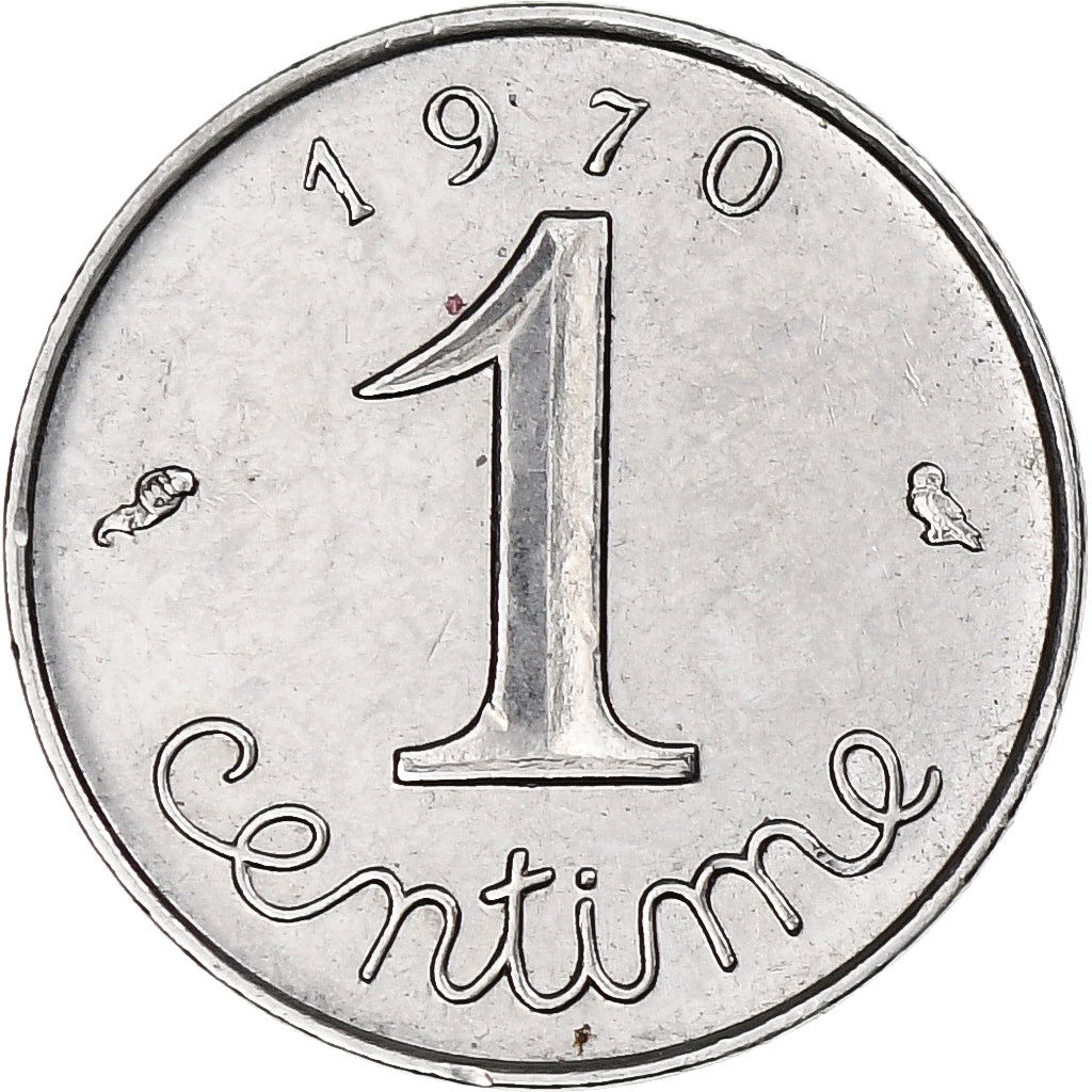 France, Épi, Centime, 1970, Monnaie de Paris, AU(50-53), Stainless Steel