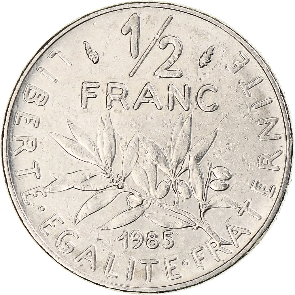 France, Semeuse, 1/2 Franc, 1985, Monnaie de Paris, AU(50-53), Nickel, KM:931.1