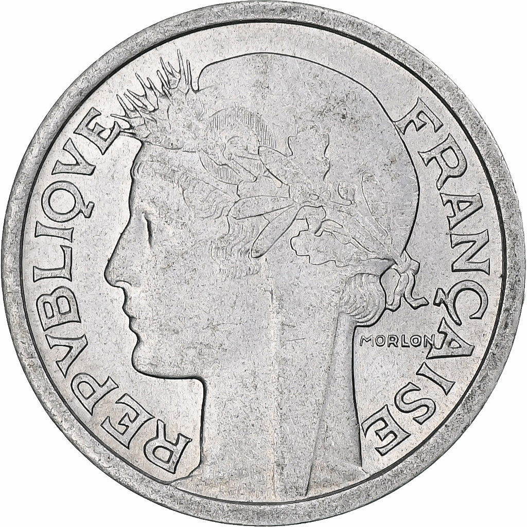 Frankreich, Morlon, 2 Francs, 1959, Paris, VZ+, Aluminium, KM:885a.1