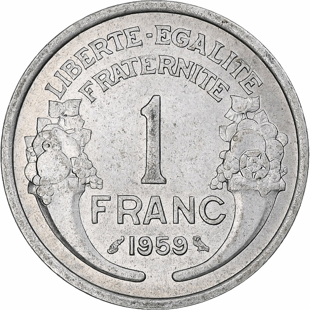 Frankreich, Morlon, 2 Francs, 1959, Paris, VZ+, Aluminium, KM:885a.1