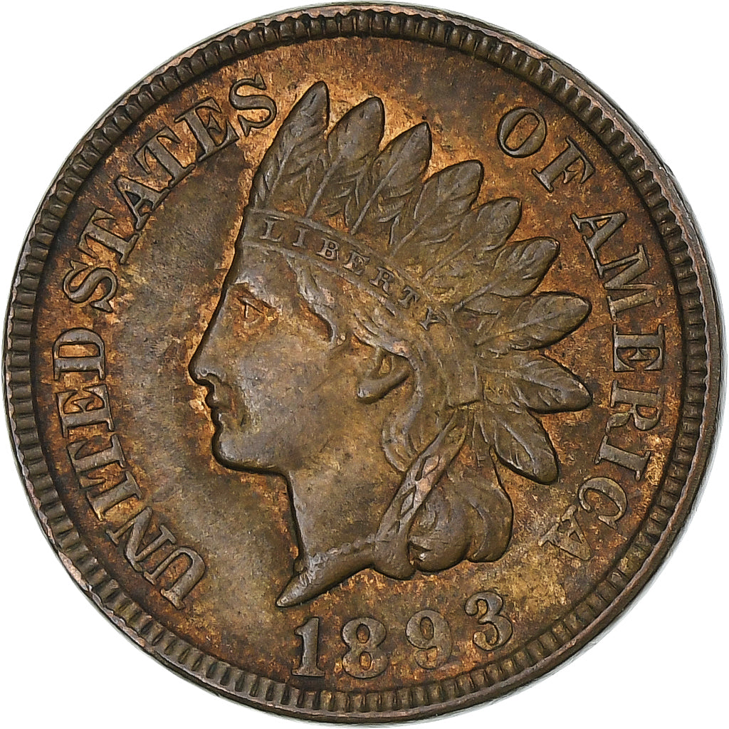 Vereinigte Staaten, Indian Head, Cent, 1893, Philadelphia, SS+, Bronze, KM:90a
