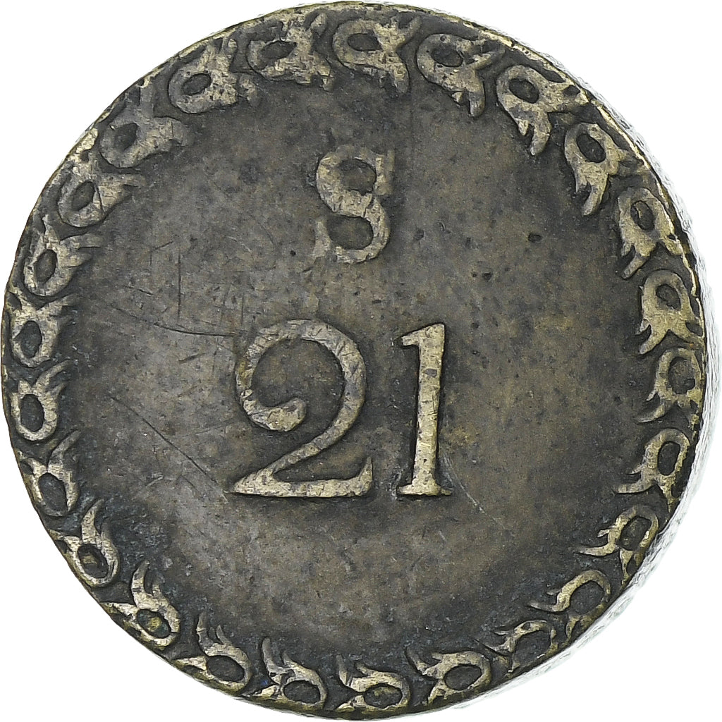 France, 21 s., poids monétaire, TTB+, Laiton