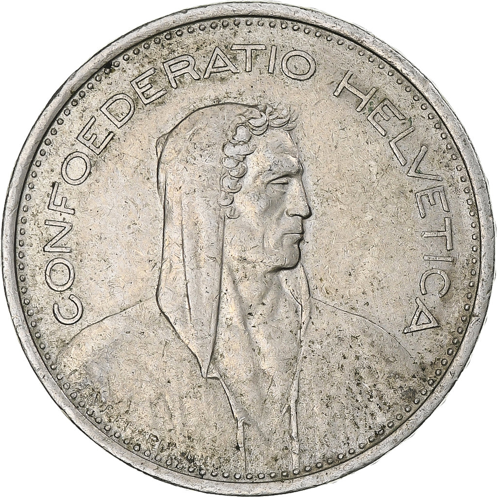 Switzerland, Helvetia, 5 Francs, 1968, Bern, EF(40-45), Copper-nickel, KM:40a.1