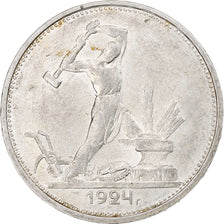 Rússia, Soviet Union, Poltinnik, 50 Kopeks, 1924, London, ТР, AU(55-58)