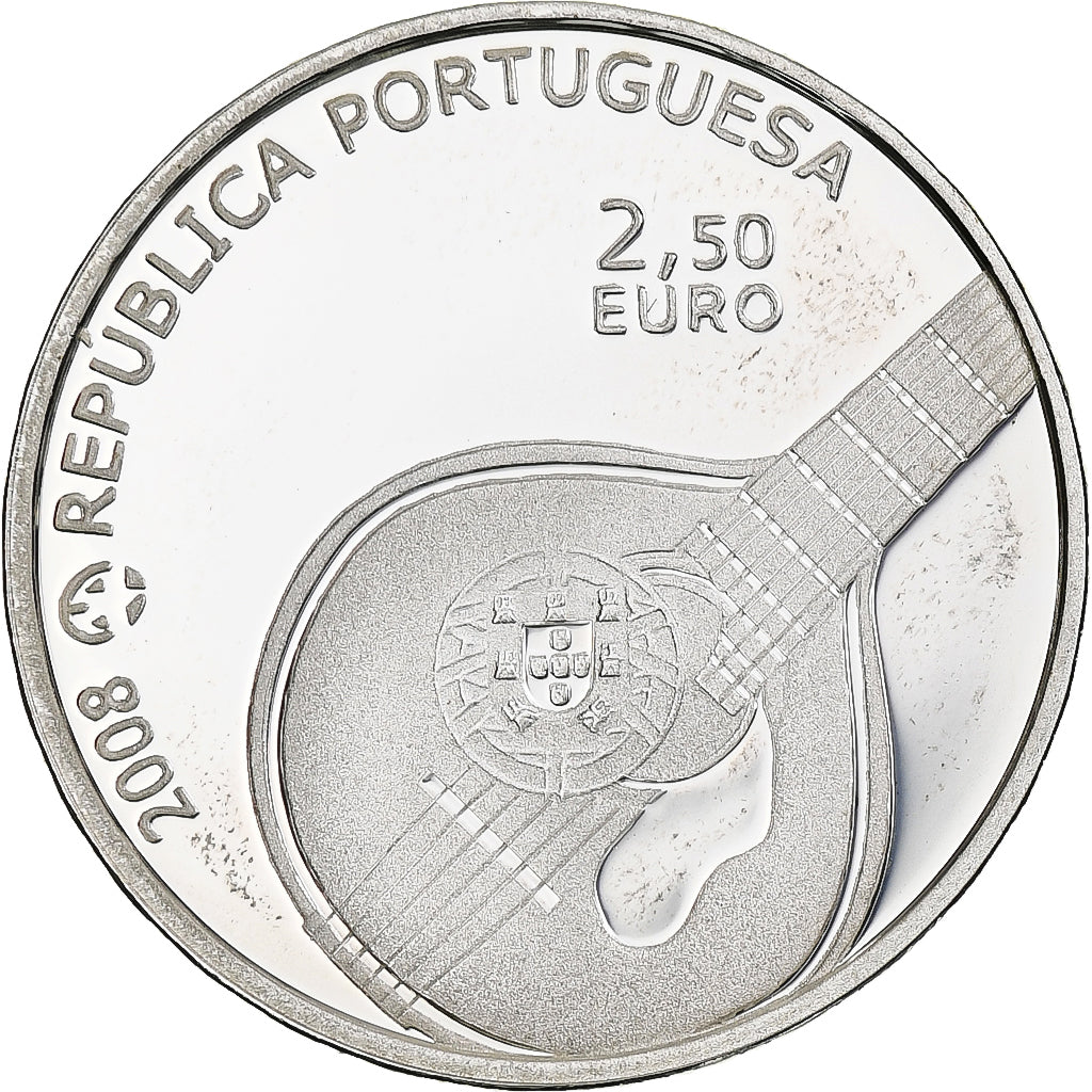 Portugal, 2,5 Euro, Fado, 2008, Lisbon, BE, FDC, Plata, KM:783