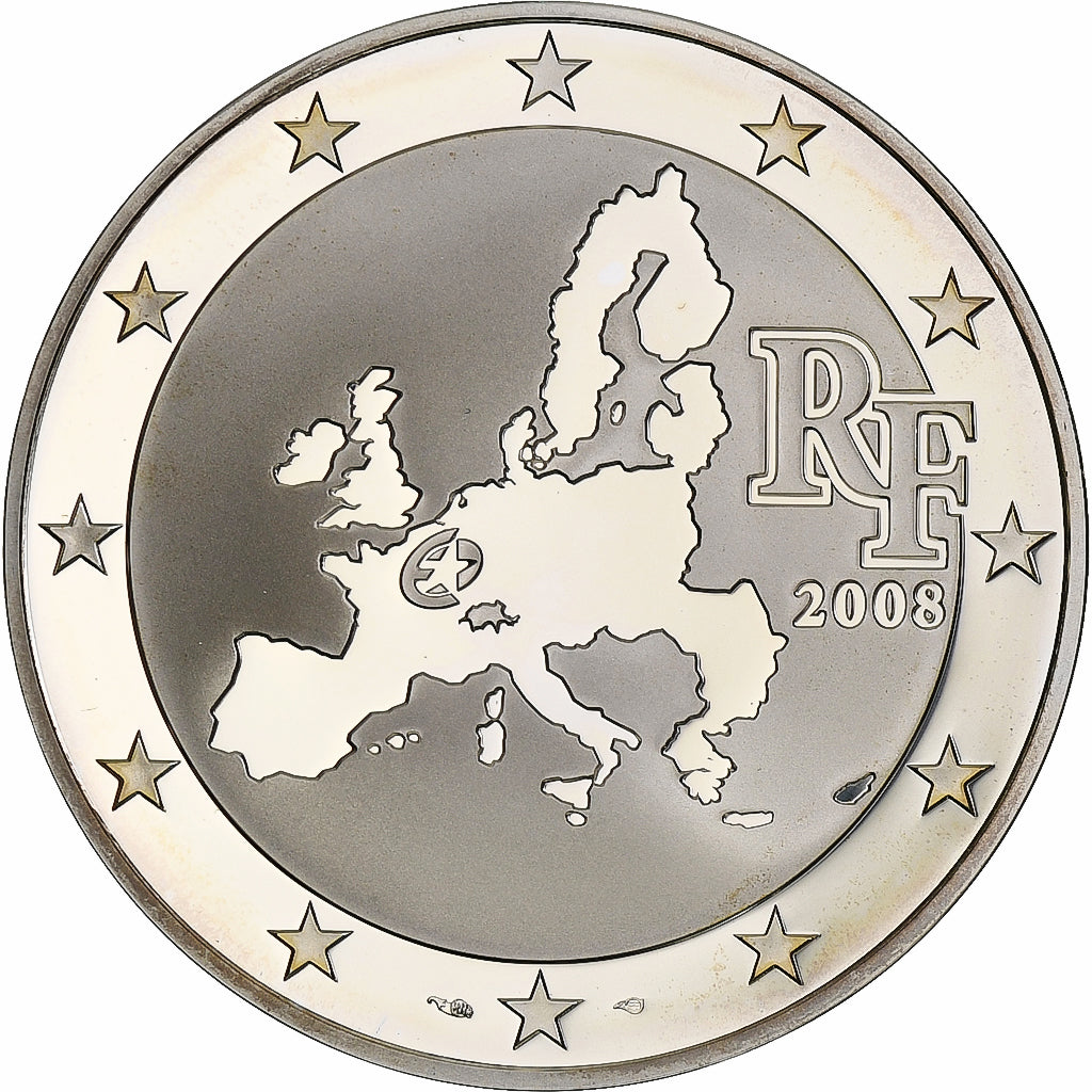 Francja, 1-1/2 Euro, Parlement européen, 2008, Monnaie de Paris, BE, MS(65-70)