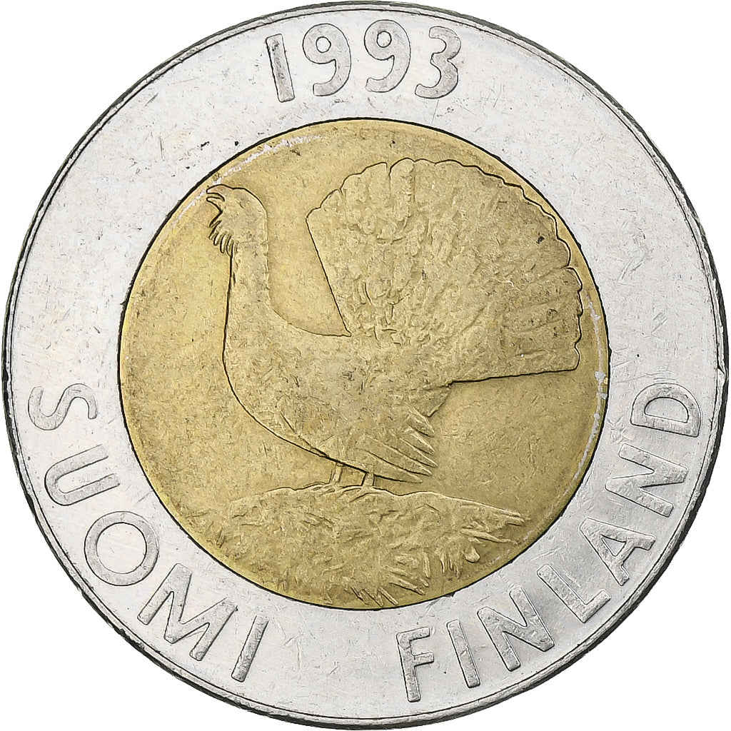 Finlande, 10 Markkaa, 1993, Vantaa, TTB, Bimétallique, KM:77