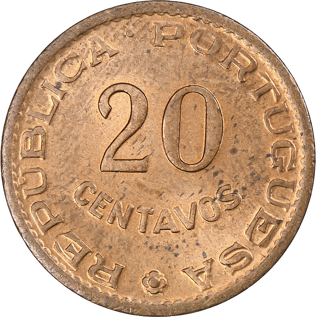 Mozambique, Overseas province of Portugual, 20 Centavos, 1961, UNC, Bronzen