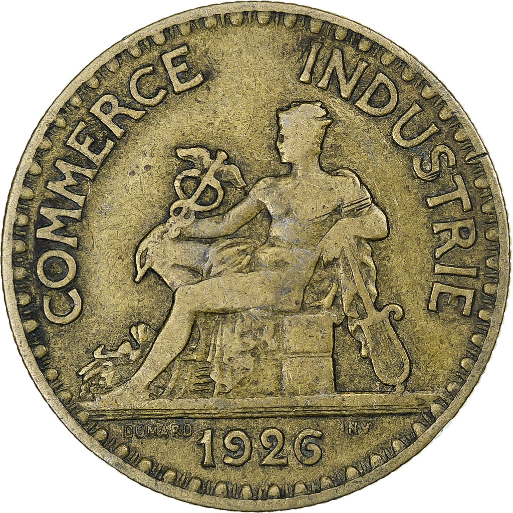Frankreich, Chambre de commerce, 2 Francs, 1926, Paris, S+, Cupro-Aluminium