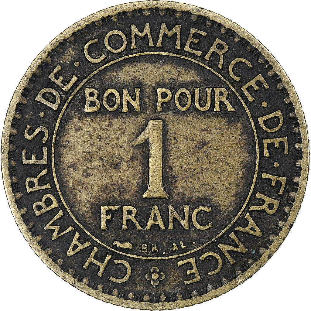 France, Chambre de commerce, Franc, 1926, Paris, EF(40-45), Cupro-Aluminium