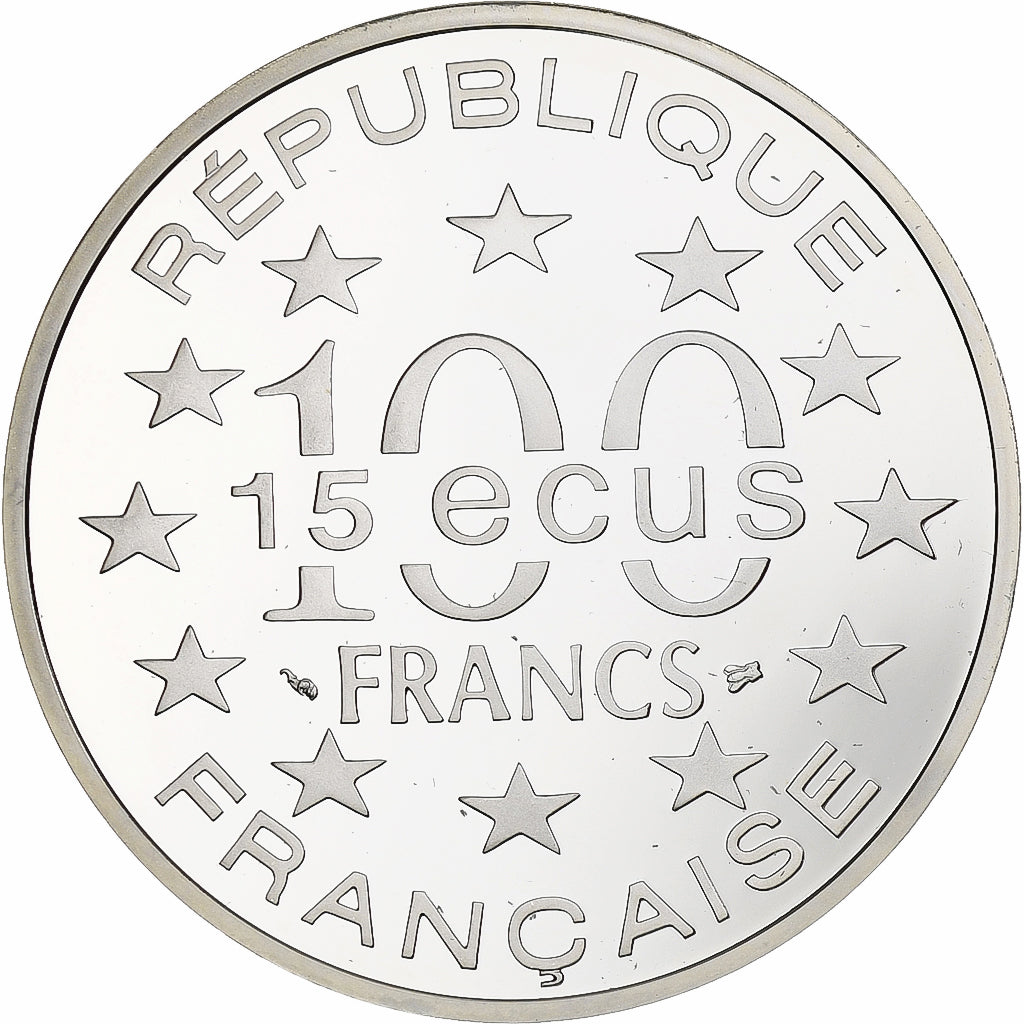Francia, Parthénon, 100 Francs / 15 Écus, 1995, Monnaie de Paris, BE, FDC