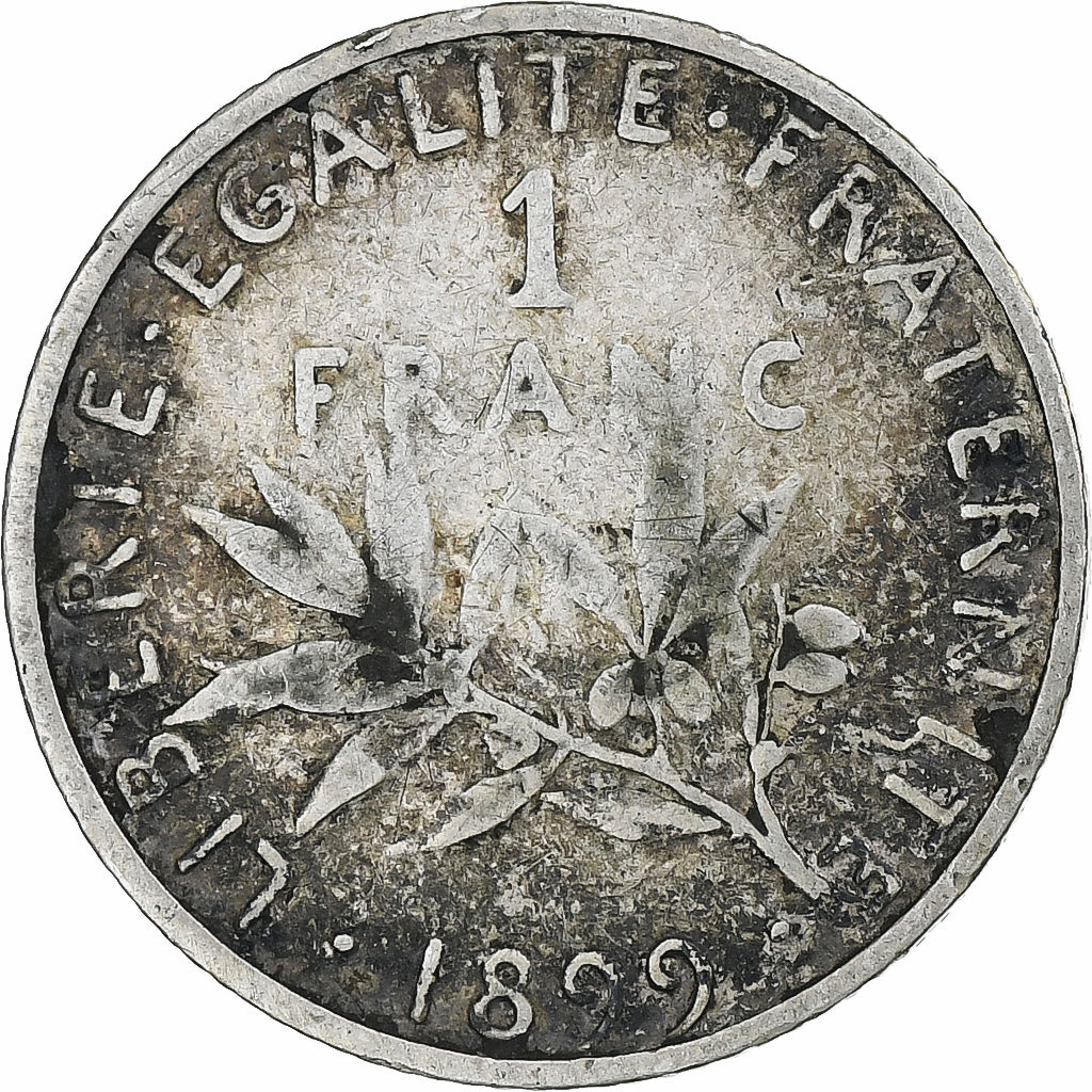 France, Semeuse, Franc, 1899, Paris, TB, Argent, Gadoury:467, KM:844.1