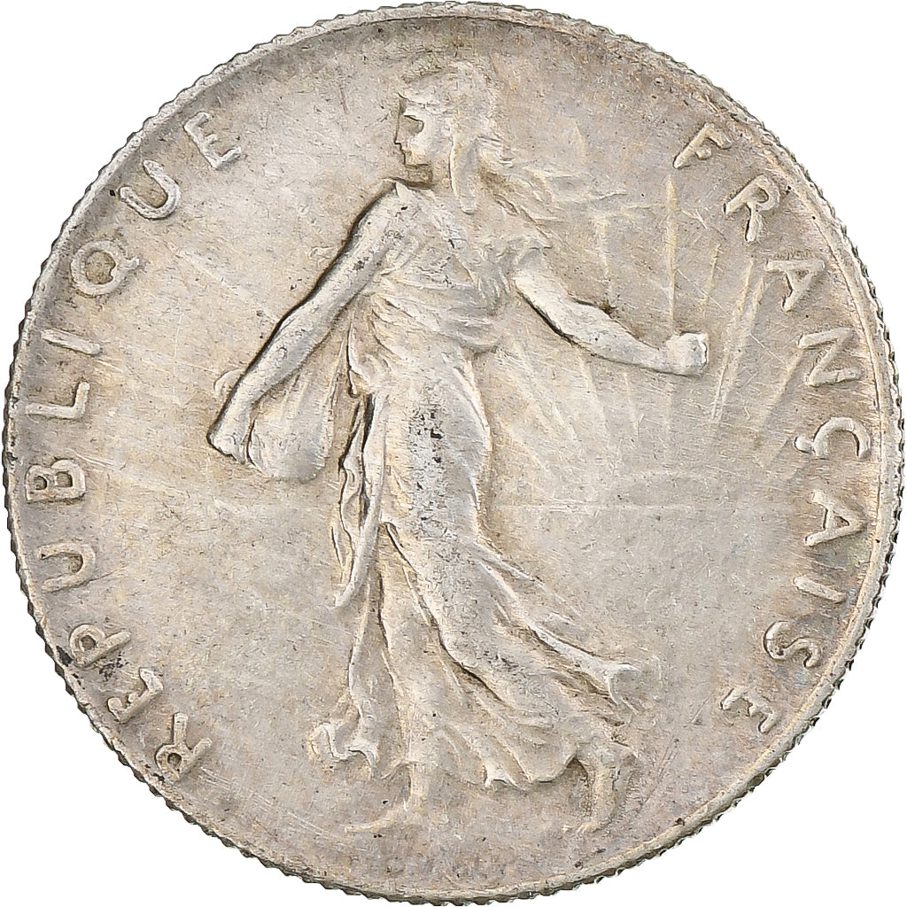Frankrijk, Semeuse, 50 Centimes, 1918, Paris, PR+, Zilver, KM:854, Gadoury:420
