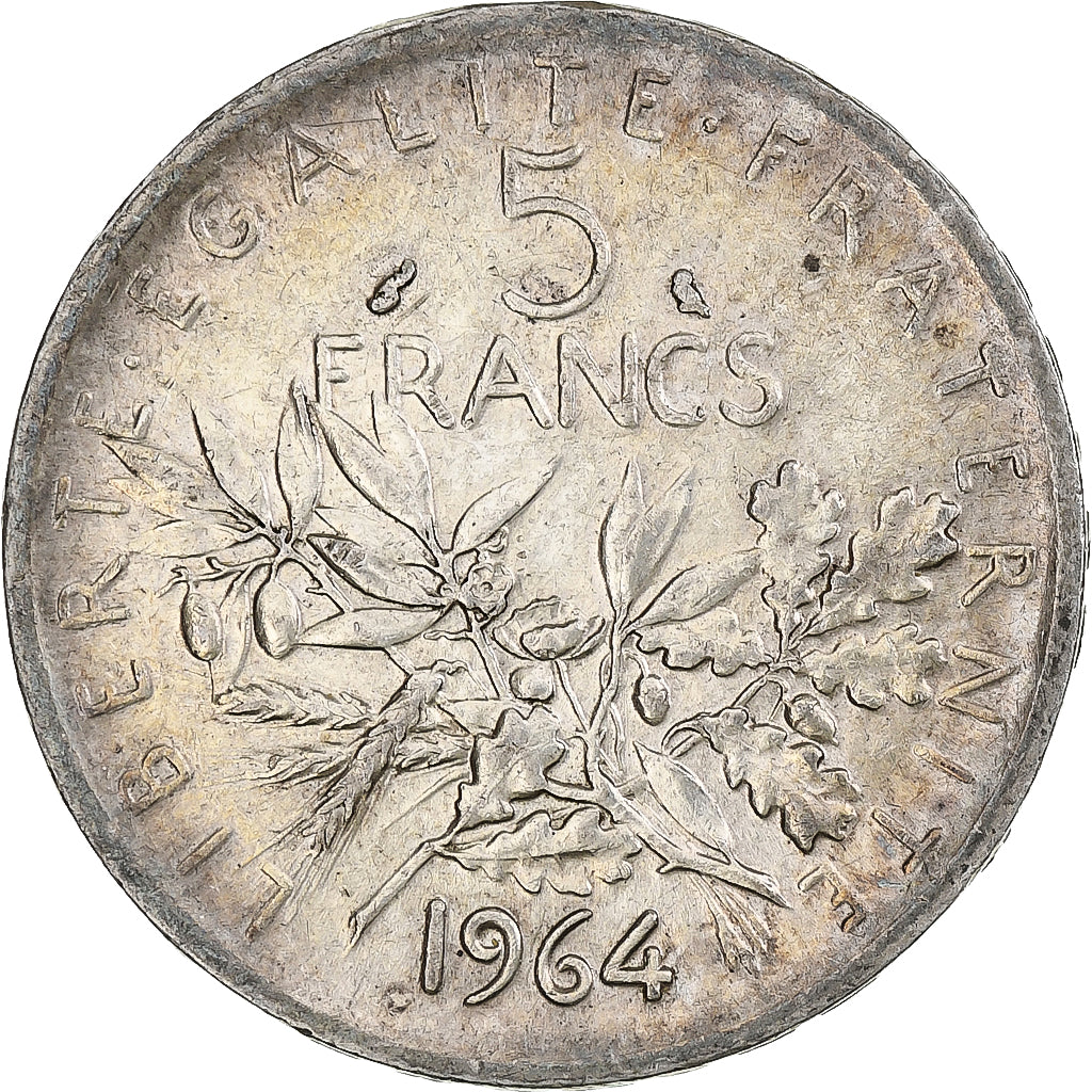 France, Semeuse, 5 Francs, 1964, Paris, SUP+, Argent, Gadoury:770
