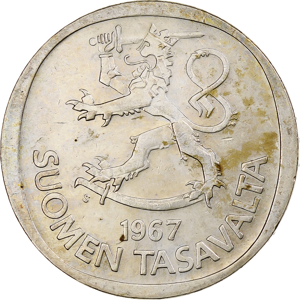 Finlande, Markka, 1967, Helsinki, SUP+, Argent, KM:49