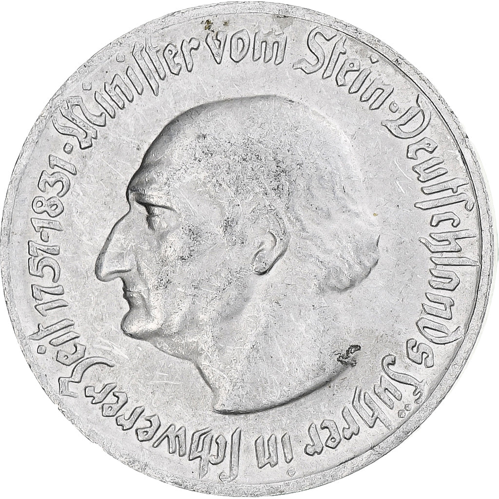 Deutschland, Westfalen, Freiherr vom Stein, Mark, 1921, Menden, SS+, Aluminium