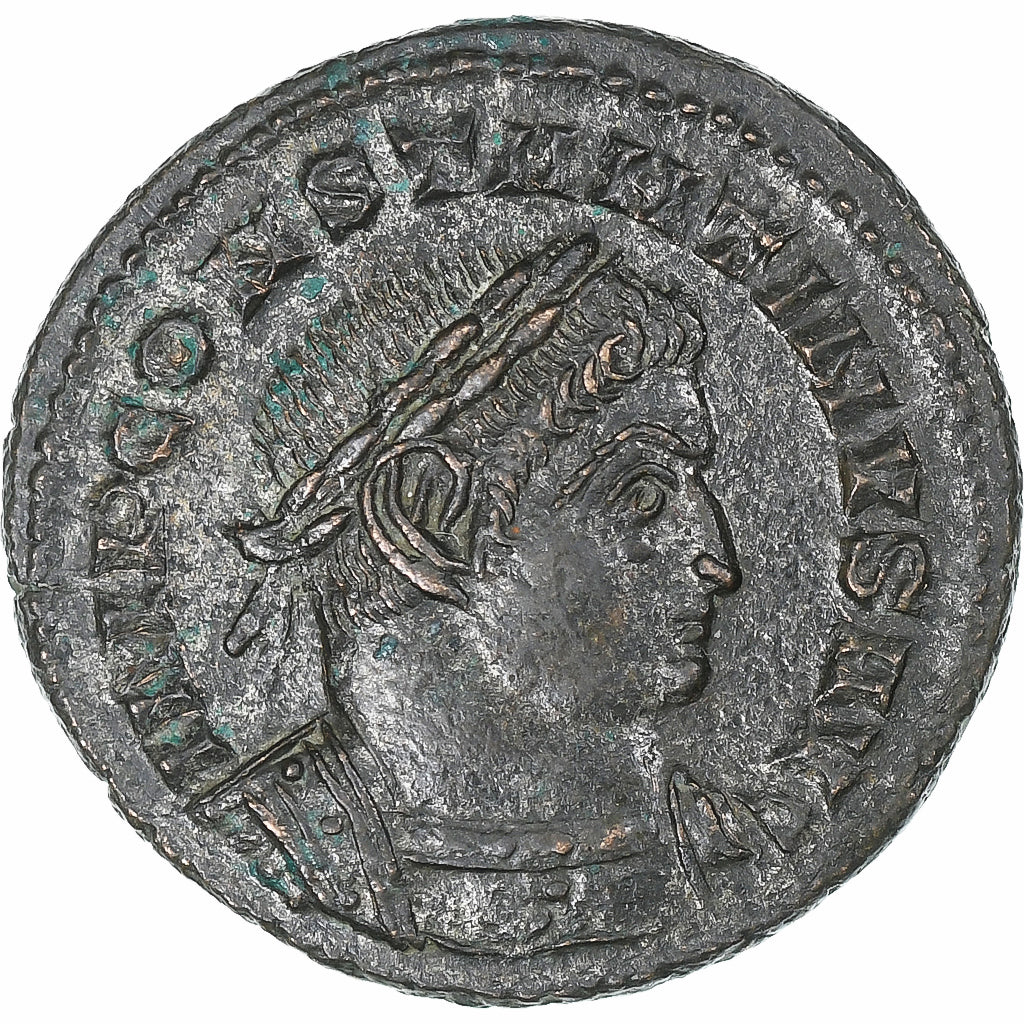 Constantine I, Follis, 314-315, Lugdunum, Bronze, AU(55-58), RIC:20