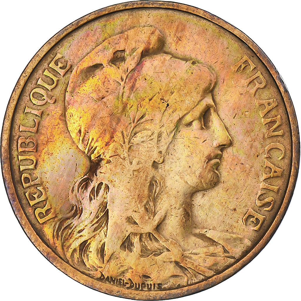 Frankrijk, Daniel-Dupuis, 5 Centimes, 1917, Paris, FR+, Bronzen, KM:842
