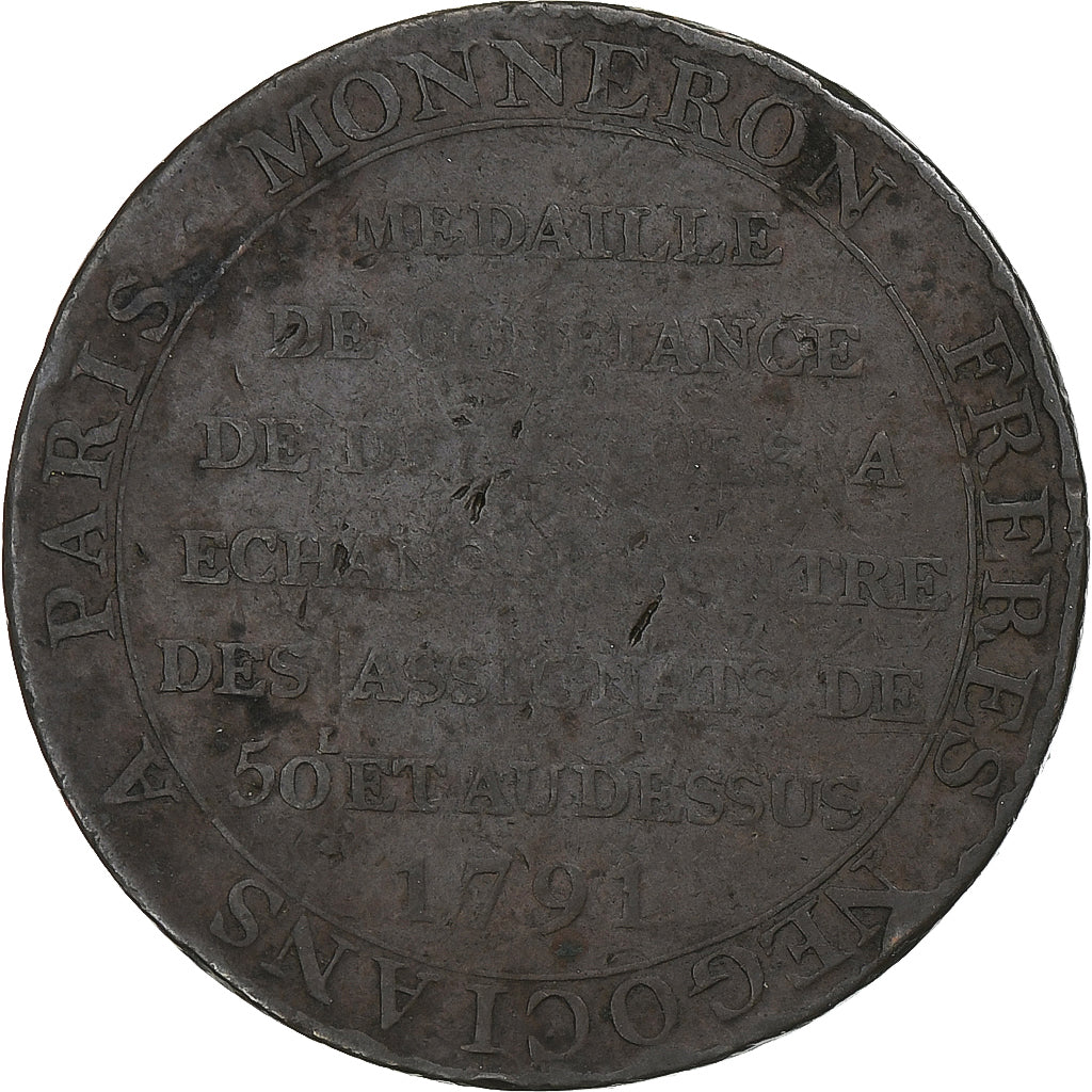 Frankreich, Monneron, 2 Sols, 1791, Birmingham, S, Bronze, KM:Tn23