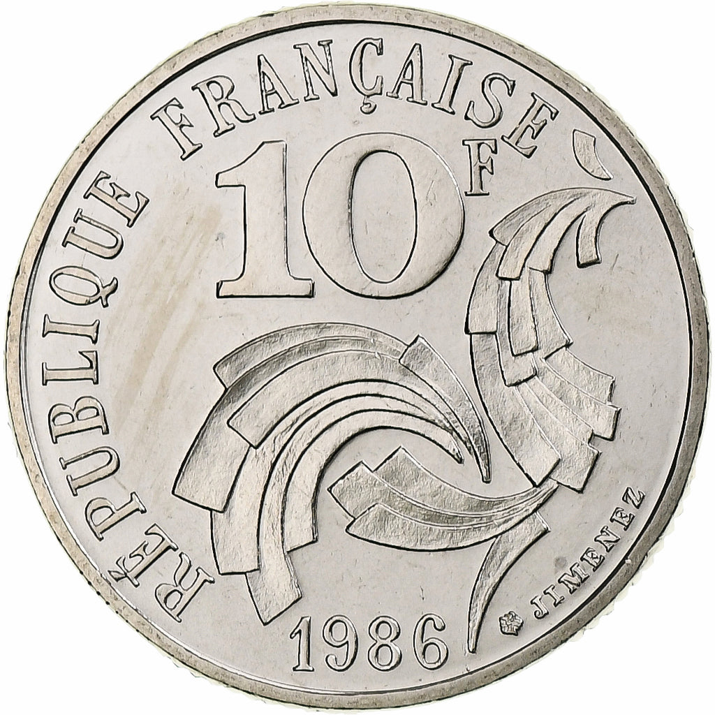 France, Jimenez, 10 Francs, 1986, Monnaie de Paris, série FDC, FDC, Nickel