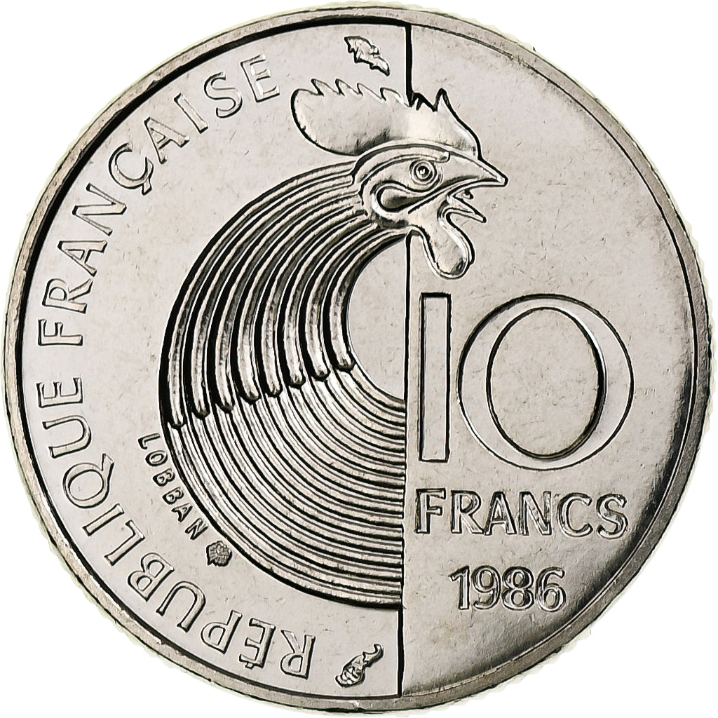 France, Robert Schumann, 10 Francs, 1986, Monnaie de Paris, série FDC, FDC