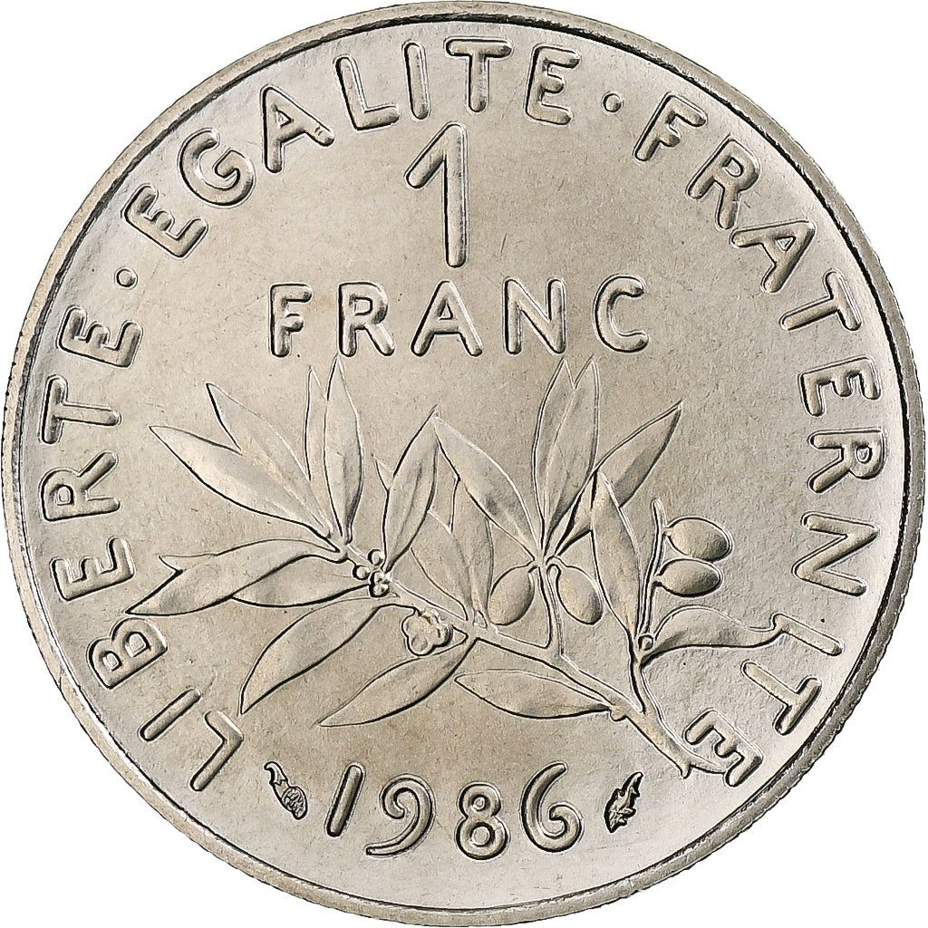 France, Semeuse, Franc, 1986, Monnaie de Paris, série FDC, FDC, Nickel