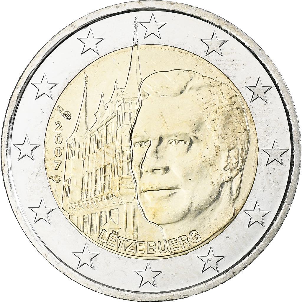Luxemburg, 2 Euro, Palais grand-ducal, 2007, Pessac, UNZ, Bi-Metallic, KM:95