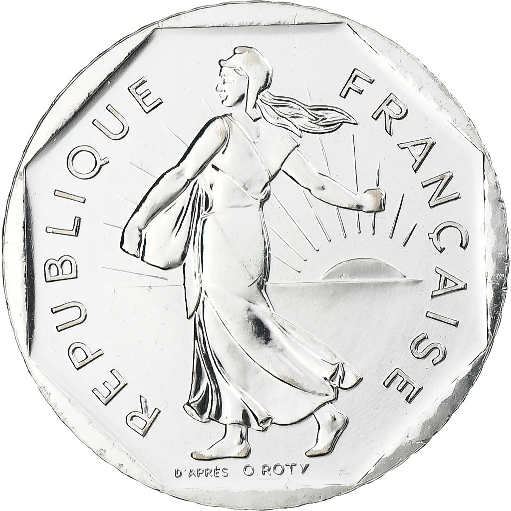 Francia, Semeuse, 2 Francs, 2001, Monnaie de Paris, BU, FDC, Níquel, KM:942.1