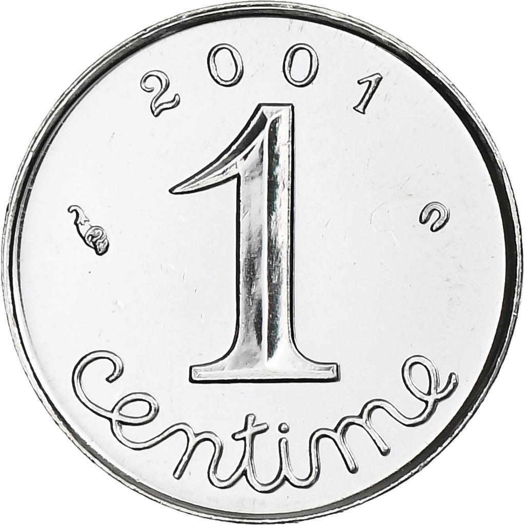 Frankreich, Épi, Centime, 2001, Monnaie de Paris, BU, STGL, Stainless Steel