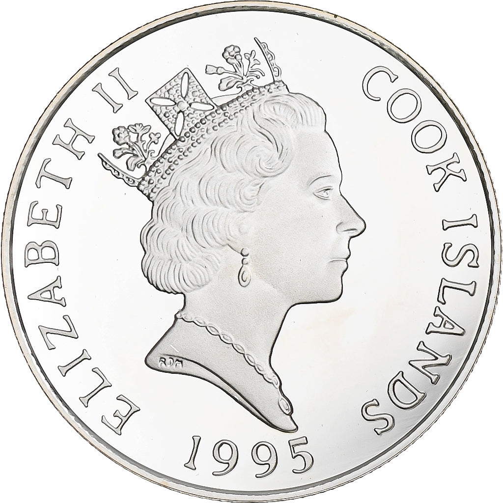 Cook Islands, Elizabeth II, 5 Dollars, Endangered Wildlife, 1995, Proof, Silver