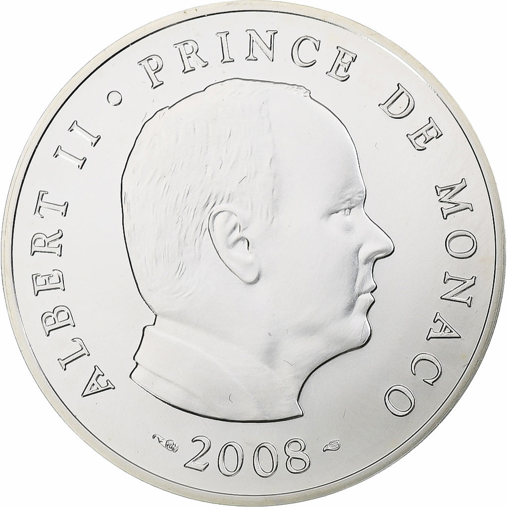 Monaco, Albert II, 5 Euro, 2008, Monnaie de Paris, BU, STGL, Silber
