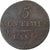 França, Dupré, 5 Centimes, AN 4, Paris, Pequeno módulo, EF(40-45), Cobre