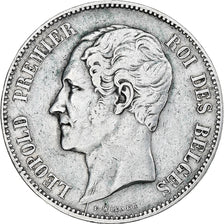 Belgium, Leopold I, 5 Francs, 1849, Brussels, Silver, VF(30-35), KM:17