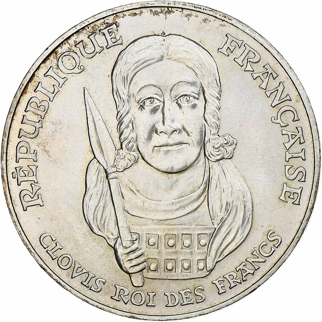 Francja, 100 Francs, Clovis, 1996, Monnaie de Paris, Srebro, MS(60-62)