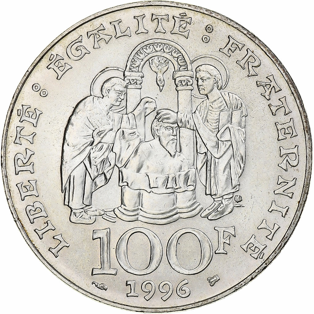 Frankrijk, 100 Francs, Clovis, 1996, Monnaie de Paris, Zilver, PR+, Gadoury:953