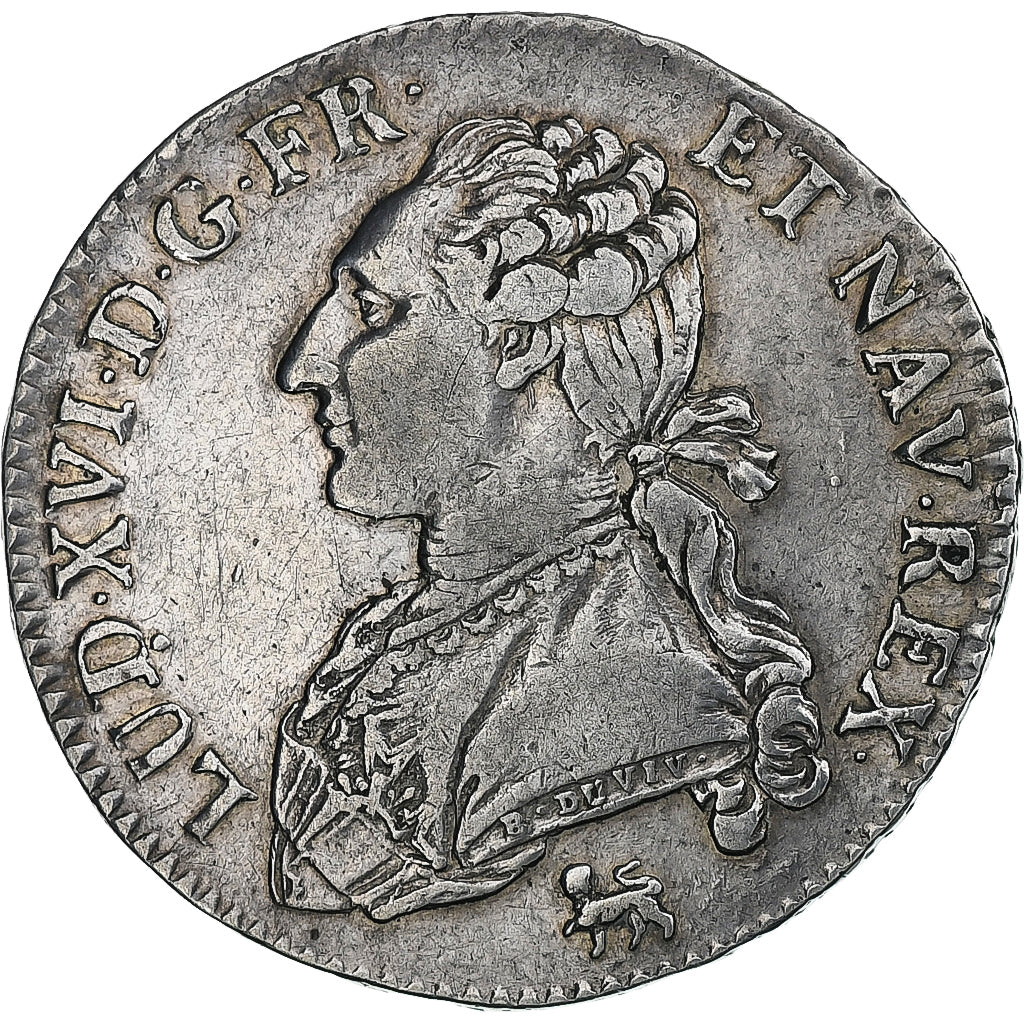 France, Louis XVI, 1/2 Ecu, 1791, Paris, 2ème semestre, Argent, TTB, Gadoury:355