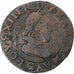 França, Louis XIII, Double Tournois, 1626, Poitiers, Cobre, VF(30-35)