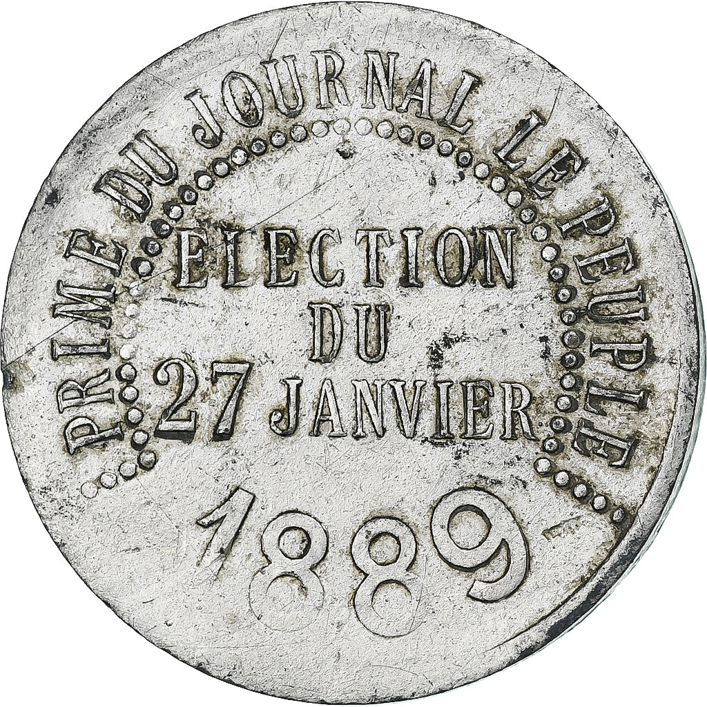 Francia, ficha, élection du Général Boulanger, 1889, BB+, Stagno