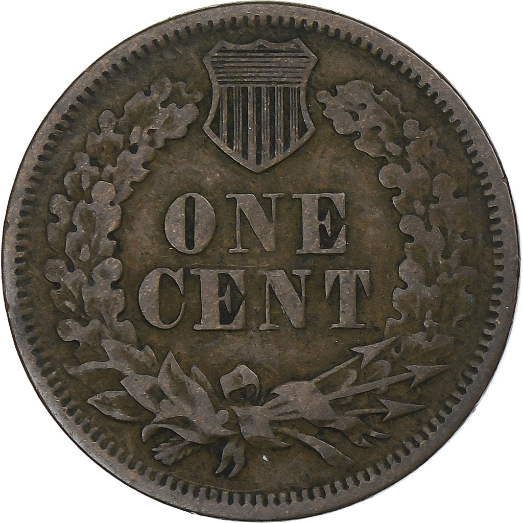 United States, 1 Cent, Indian Head, 1864, Philadelphia, L on Ribbon, Bronze