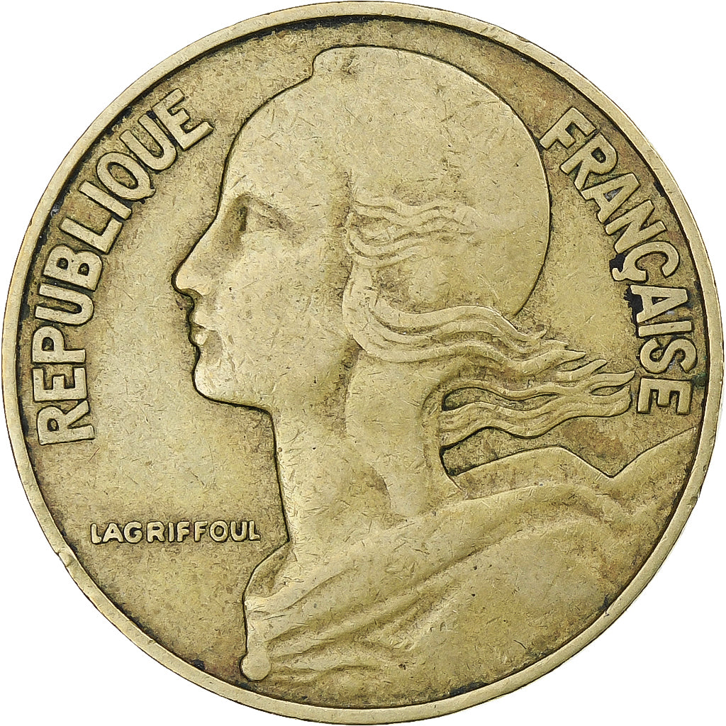 Frankreich, 20 Centimes, Marianne, 1963, Paris, Aluminum-Bronze, SS, KM:930