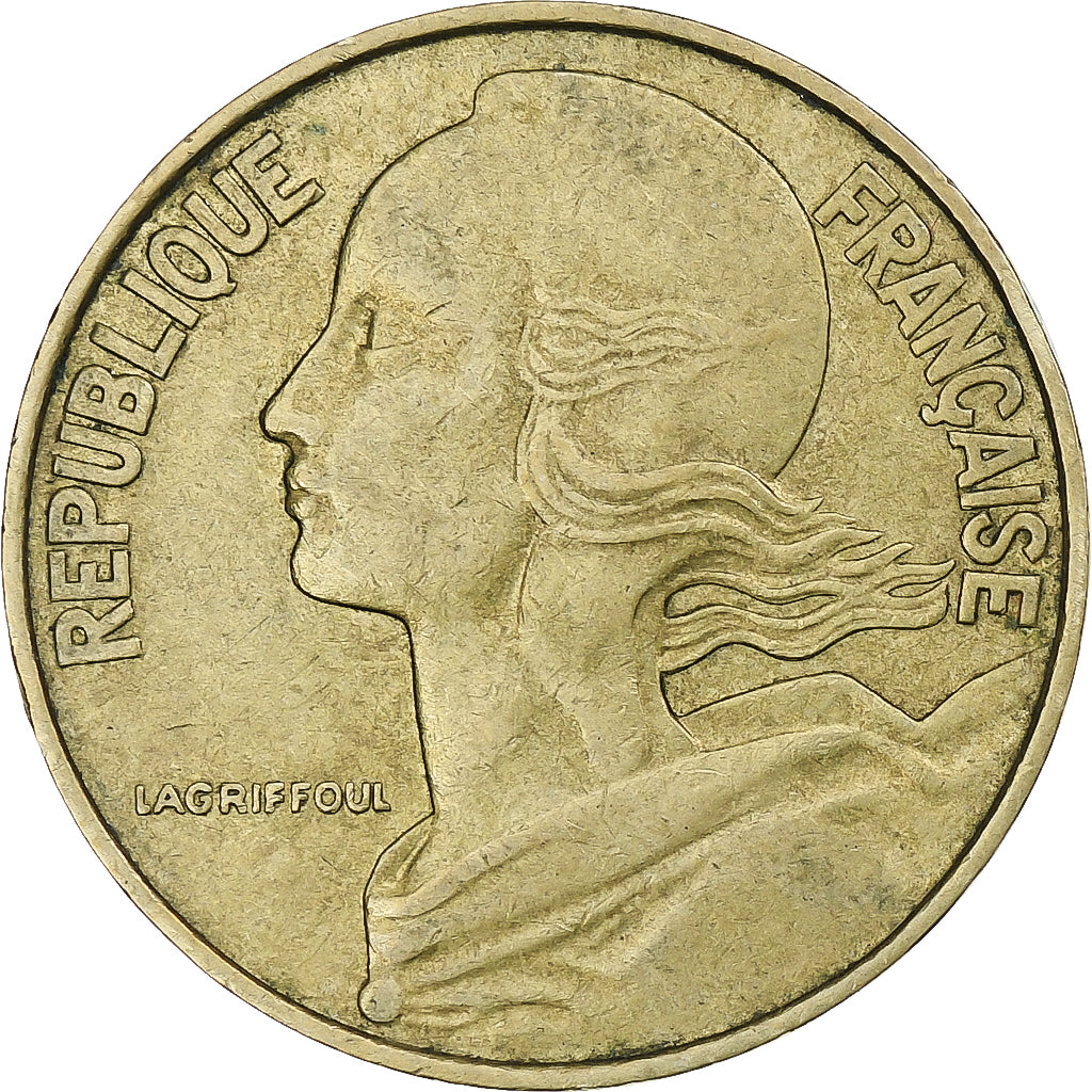 França, 20 Centimes, Marianne, 1968, Paris, Alumínio-Bronze, EF(40-45), KM:930