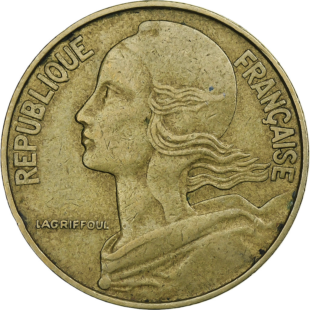 França, 20 Centimes, Marianne, 1970, Paris, Alumínio-Bronze, EF(40-45), KM:930