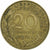 Francia, 20 Centimes, Marianne, 1970, Paris, Alluminio-bronzo, BB, KM:930