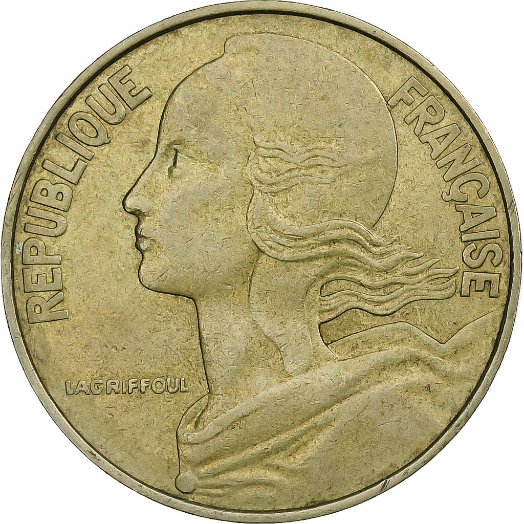 Frankreich, 20 Centimes, Marianne, 1973, Pessac, Aluminum-Bronze, SS, KM:930
